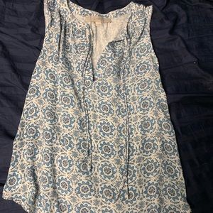 Loft blouse flowery tie front